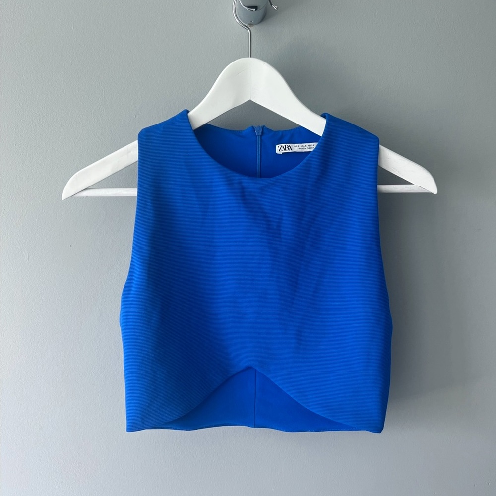 Zara Blue Crop Top